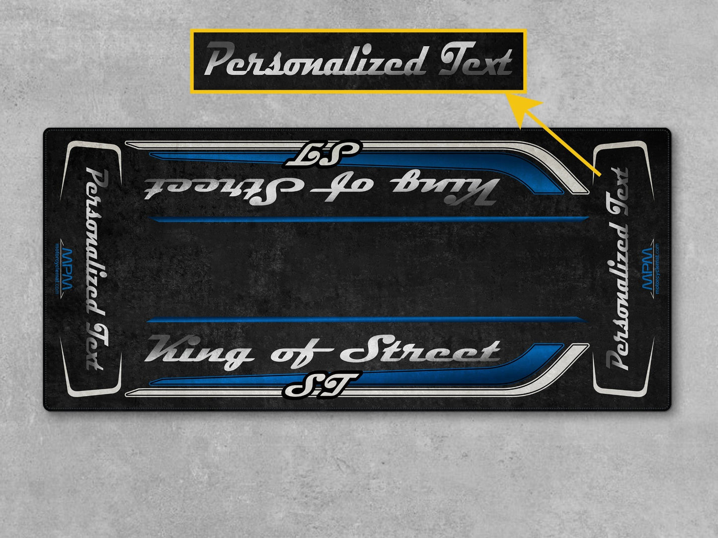 MPM Motorcycle Mat for Cruiser Motorcycle "King of Street ST" - MM7348