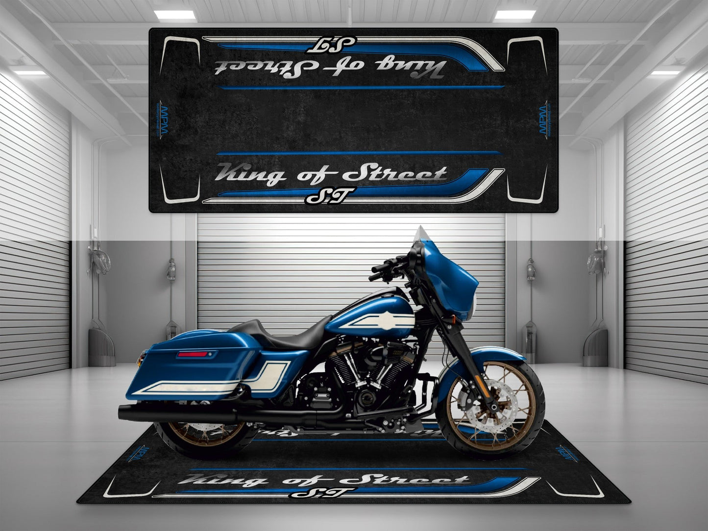 MPM Motorcycle Mat for Cruiser Motorcycle "King of Street ST" - MM7348