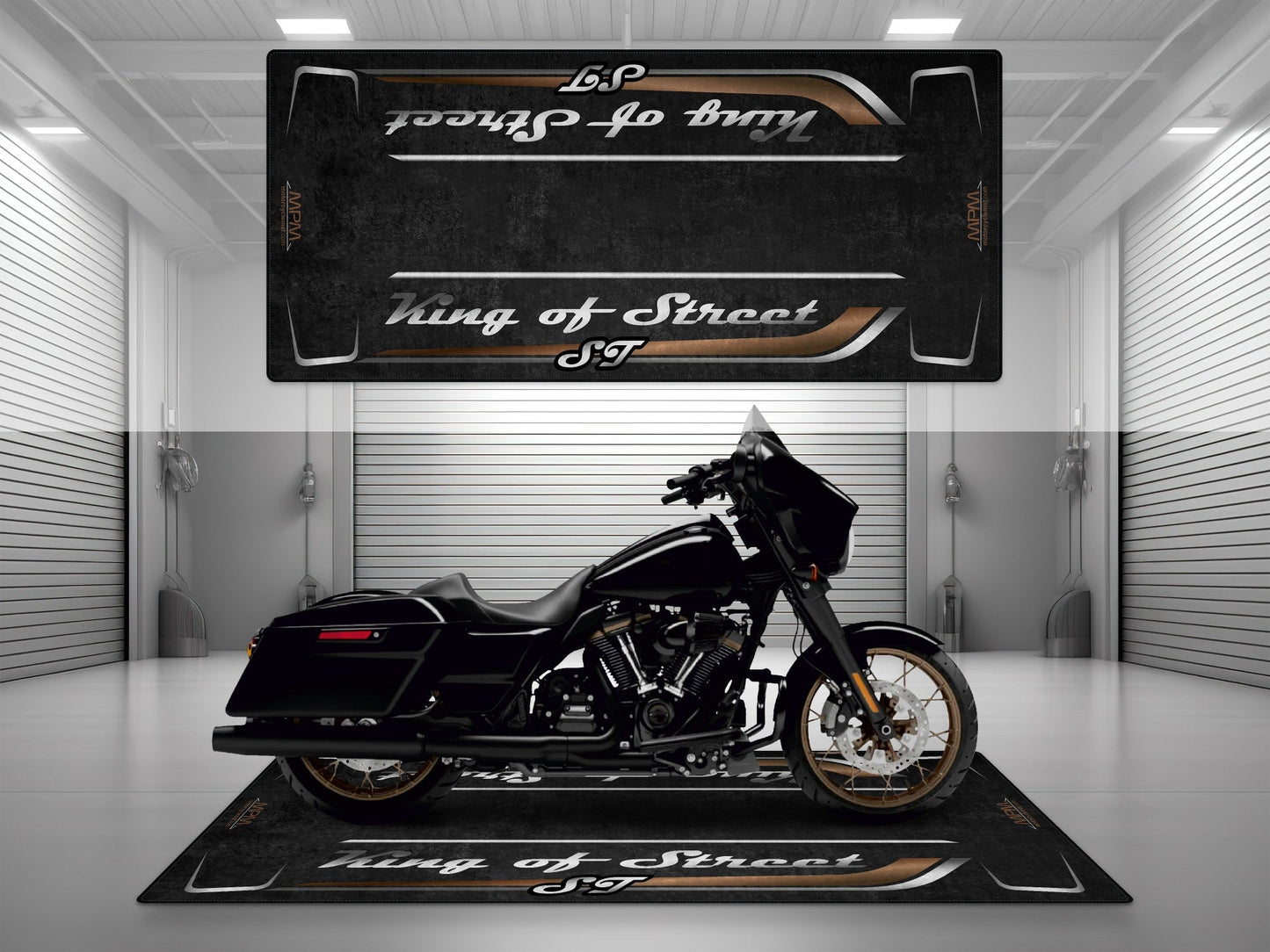 MPM Motorcycle Mat for Cruiser Motorcycle "King of Street ST" - MM7348