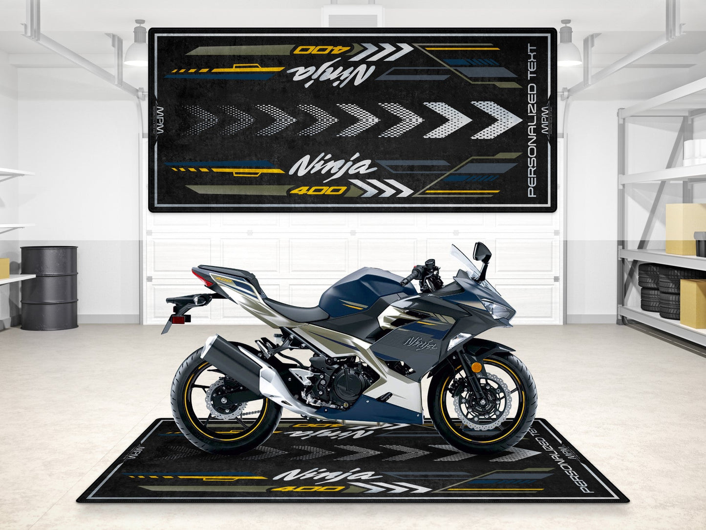 MPM Motorcycle Mat for Kawasaki Ninja 400 - MM7386