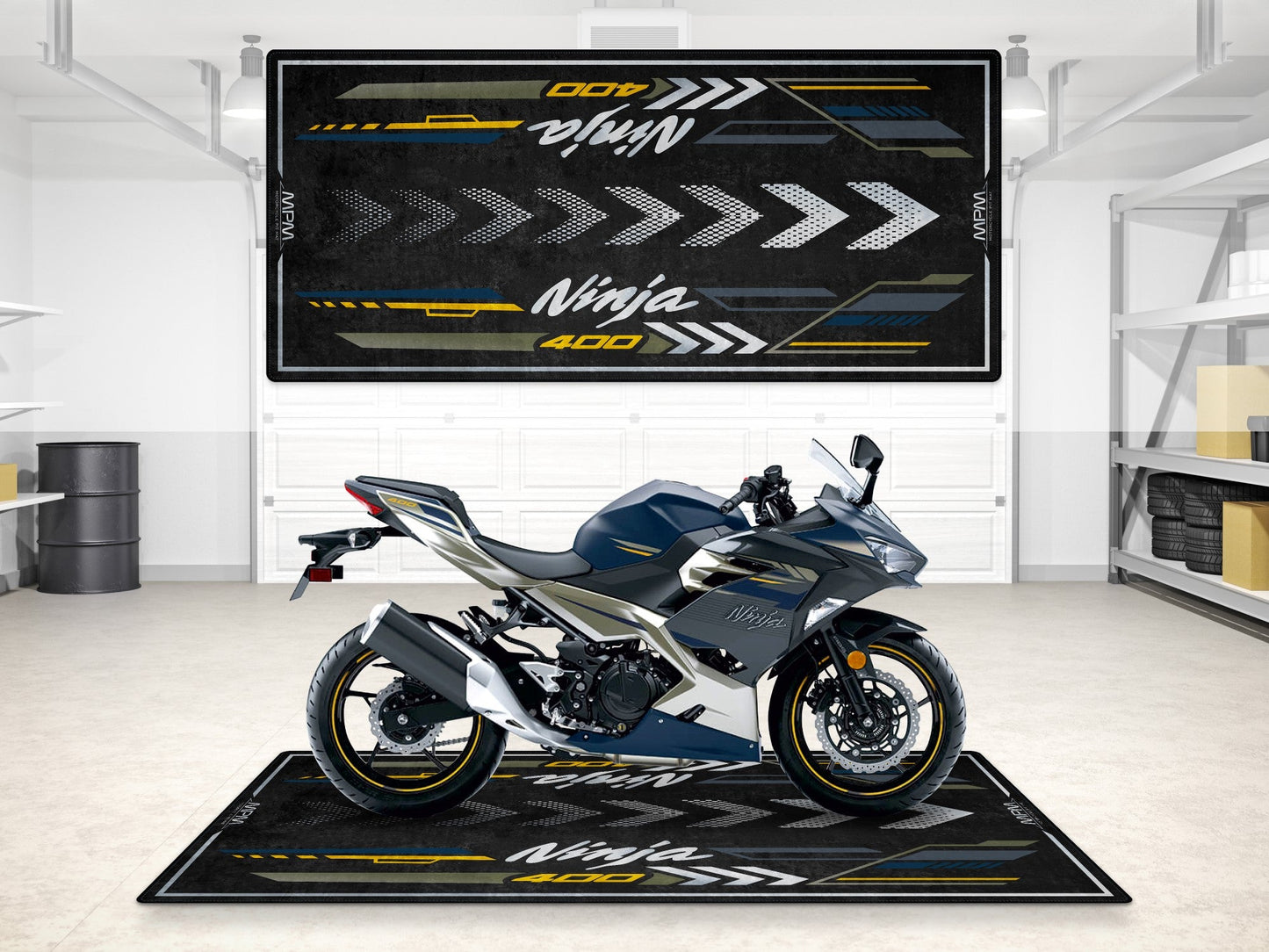 MPM Motorcycle Mat for Kawasaki Ninja 400 - MM7386