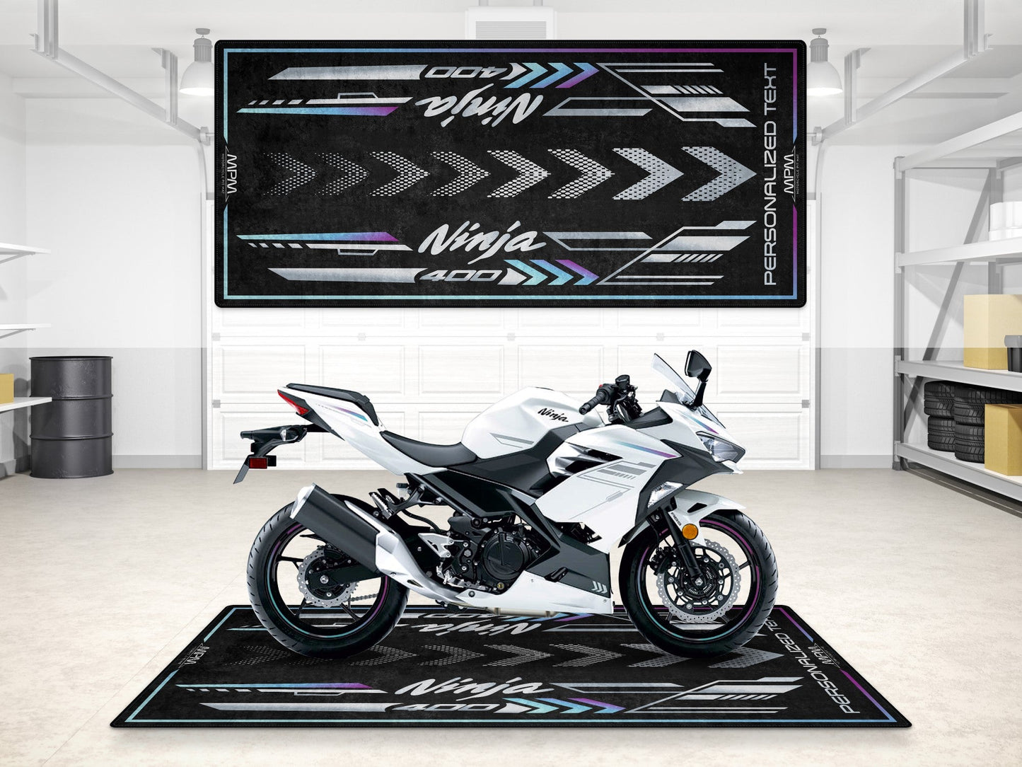 MPM Motorcycle Mat for Kawasaki Ninja 400 - MM7386