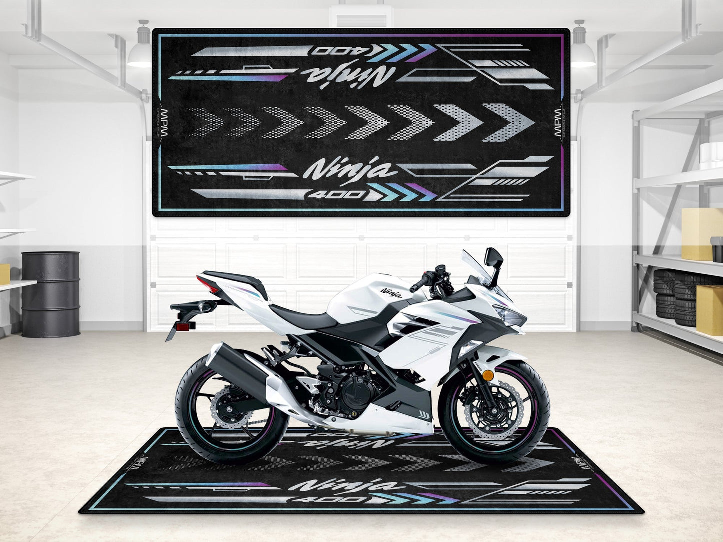 MPM Motorcycle Mat for Kawasaki Ninja 400 - MM7386