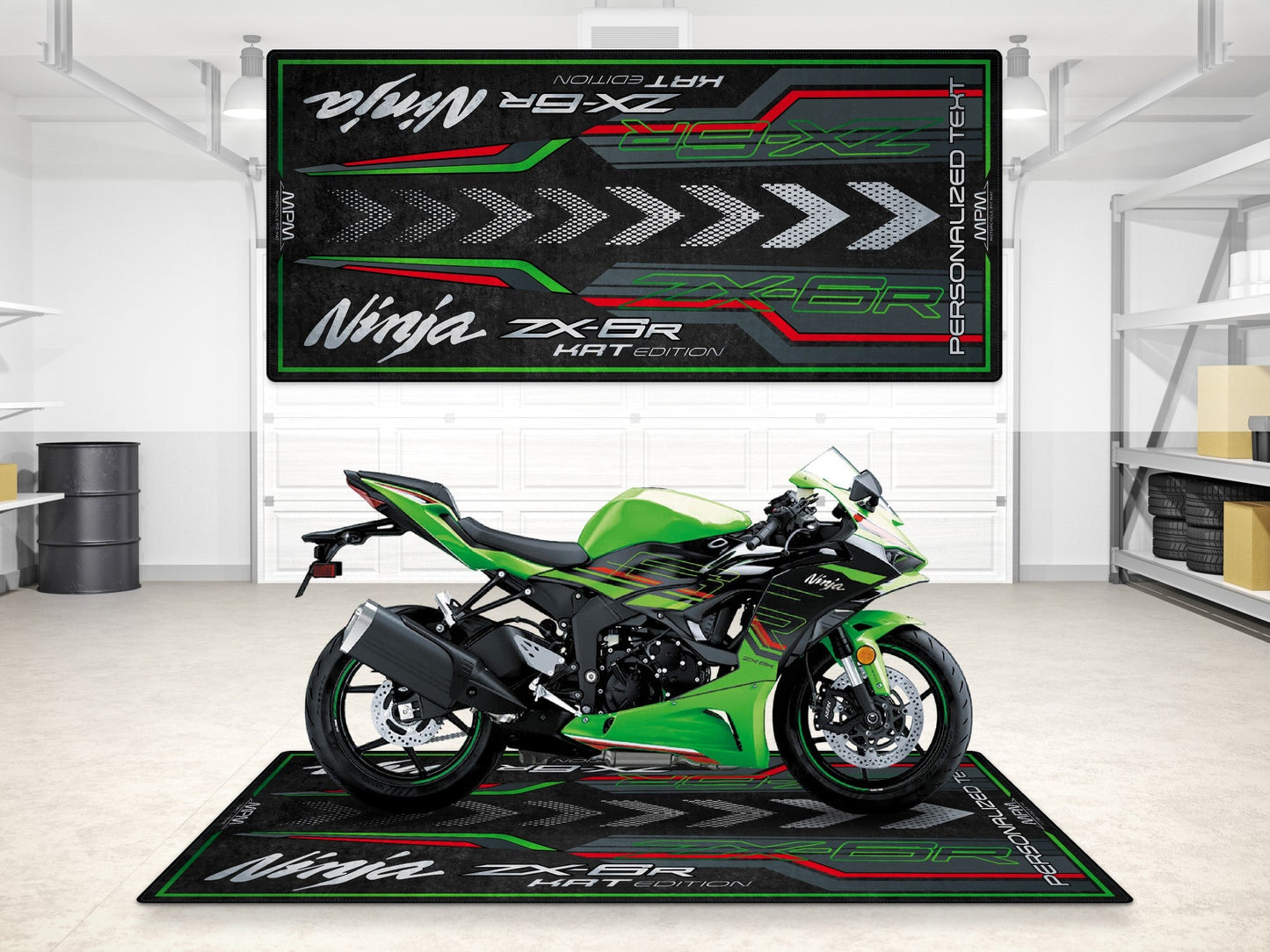 MPM Motorcycle Mat for Kawasaki Ninja ZX-6R KRT Edition - MM7396
