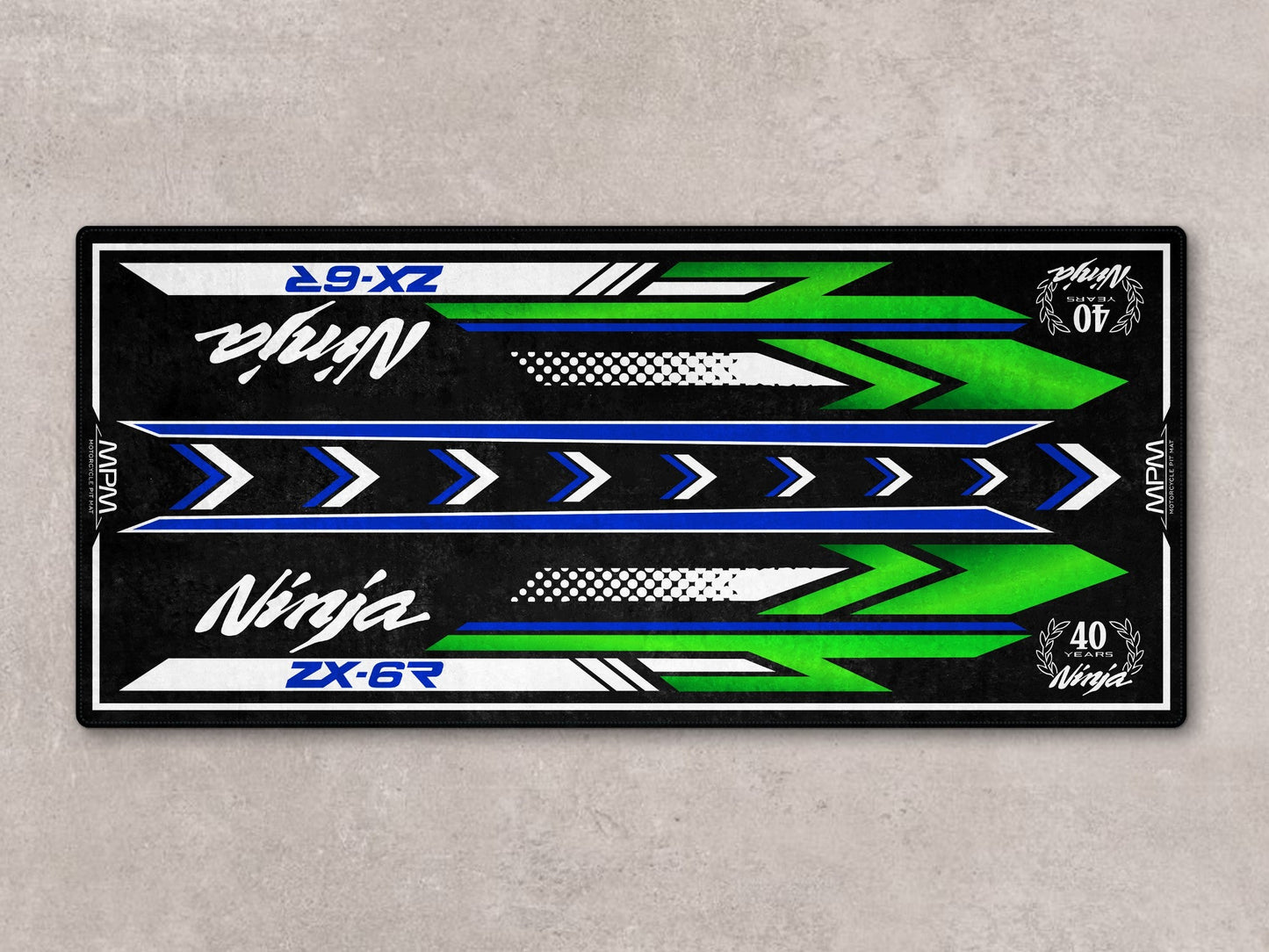 MPM Motorcycle Mat for Kawasaki Ninja ZX-6R 40th Anniversary - MM7397