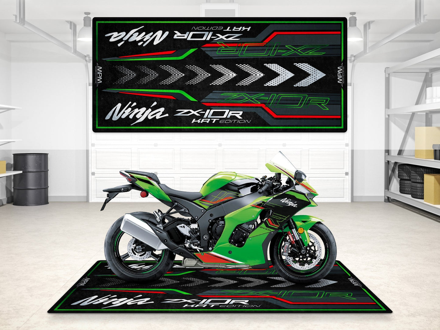 MPM Motorcycle Mat for Kawasaki Ninja ZX-10R KRT Edition - MM7399
