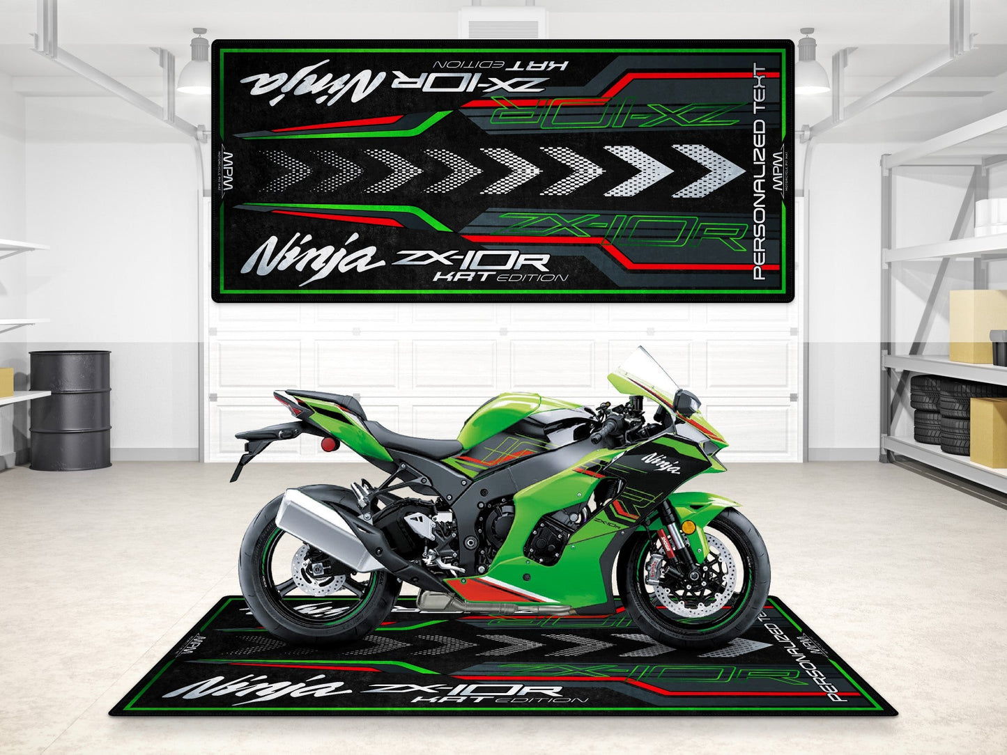 MPM Motorcycle Mat for Kawasaki Ninja ZX-10R KRT Edition - MM7399