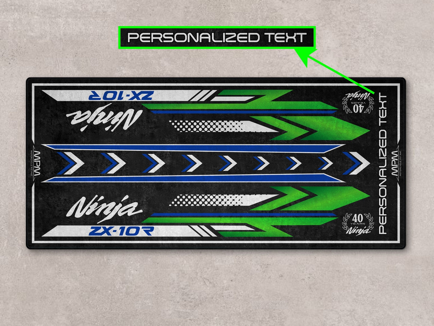 MPM Motorcycle Mat for Kawasaki Ninja ZX-10R 40th Anniversary - MM7400