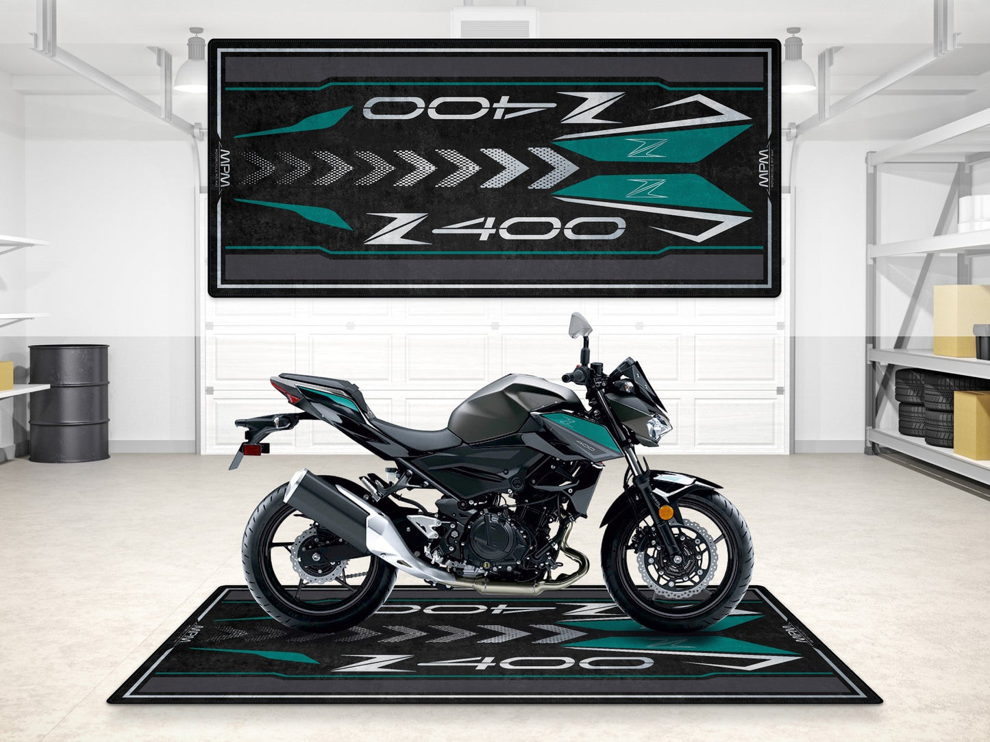 MPM Motorcycle Mat for Kawasaki Z400 - MM7410