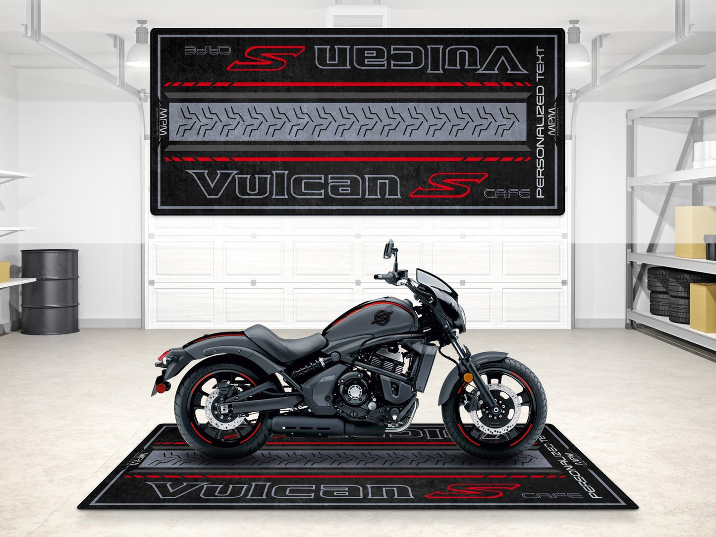 MPM Motorcycle Mat for Kawasaki Vulcan S Cafe - MM7425