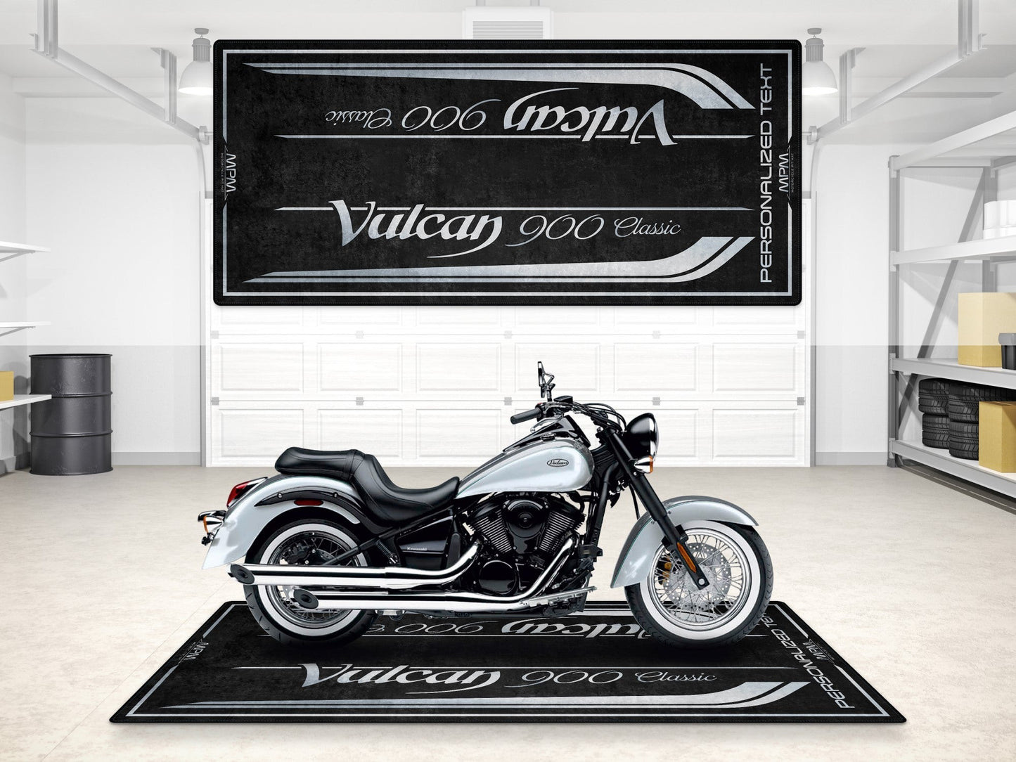 MPM Motorcycle Mat for Kawasaki Vulcan 900 Classic - MM7426