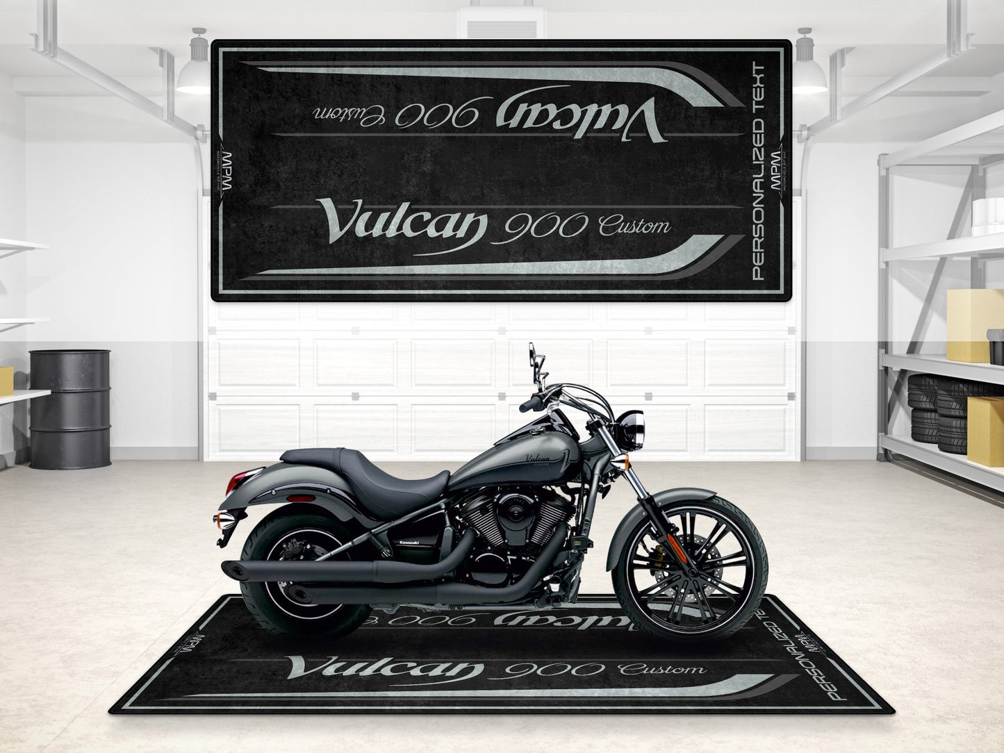 MPM Motorcycle Mat for Kawasaki Vulcan 900 Custom - MM7427