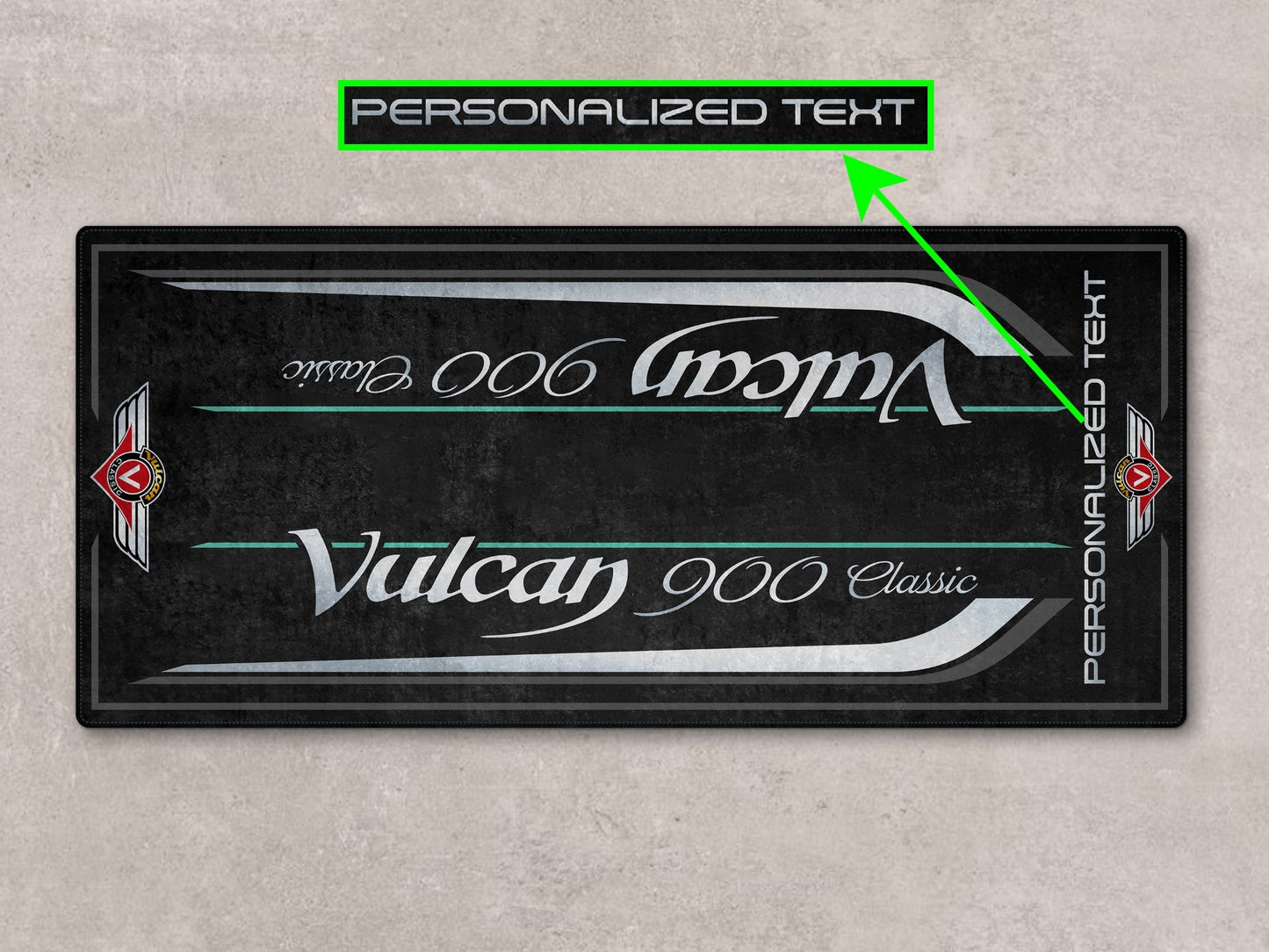 MPM Motorcycle Mat for Kawasaki Vulcan 900 Classic LT - MM7428