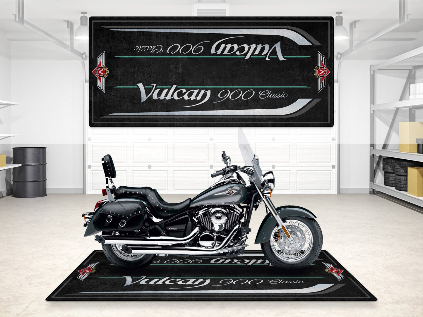 MPM Motorcycle Mat for Kawasaki Vulcan 900 Classic LT - MM7428
