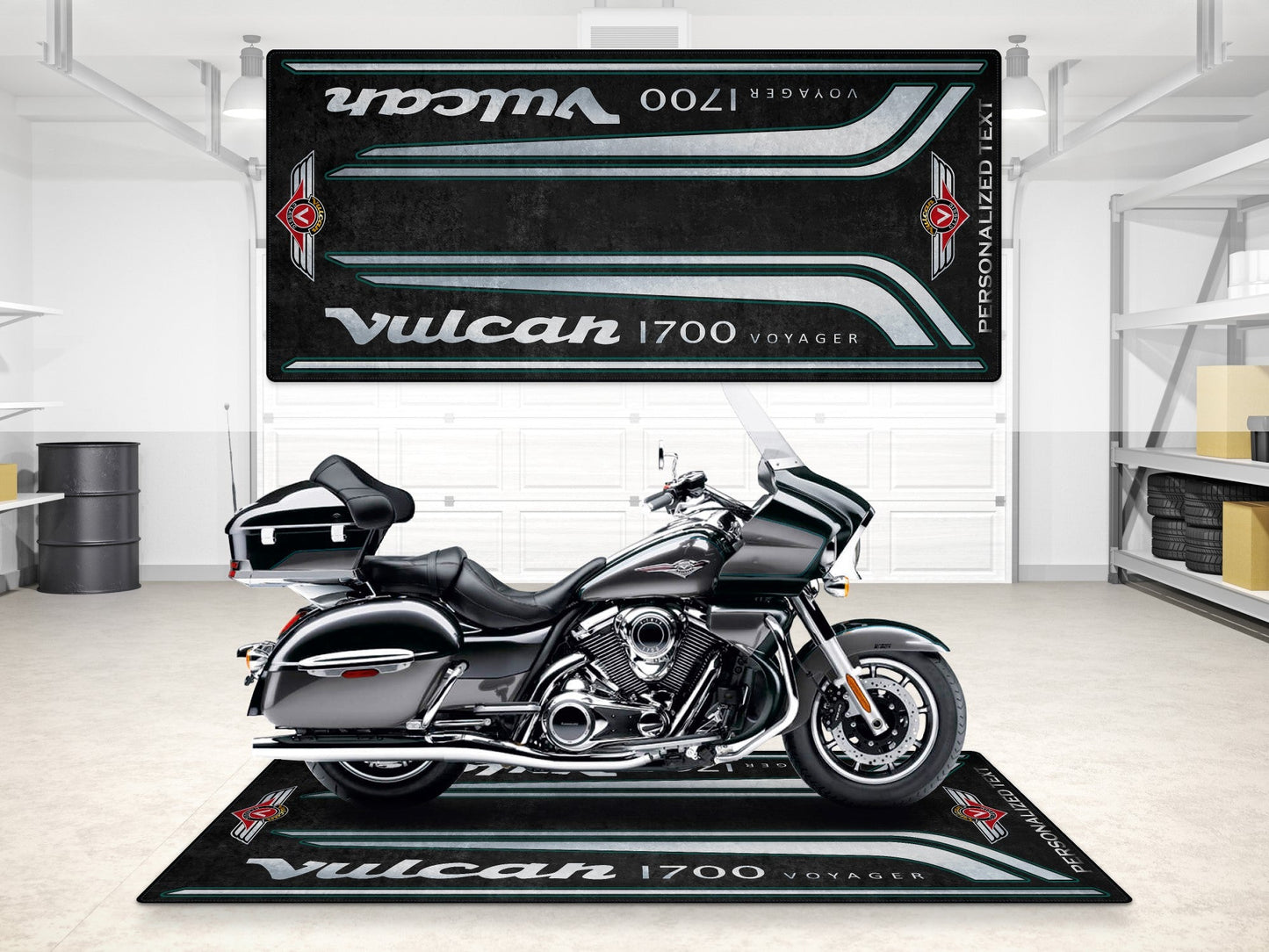 MPM Motorcycle Mat for Kawasaki Vulcan 1700 Voyager - MM7430