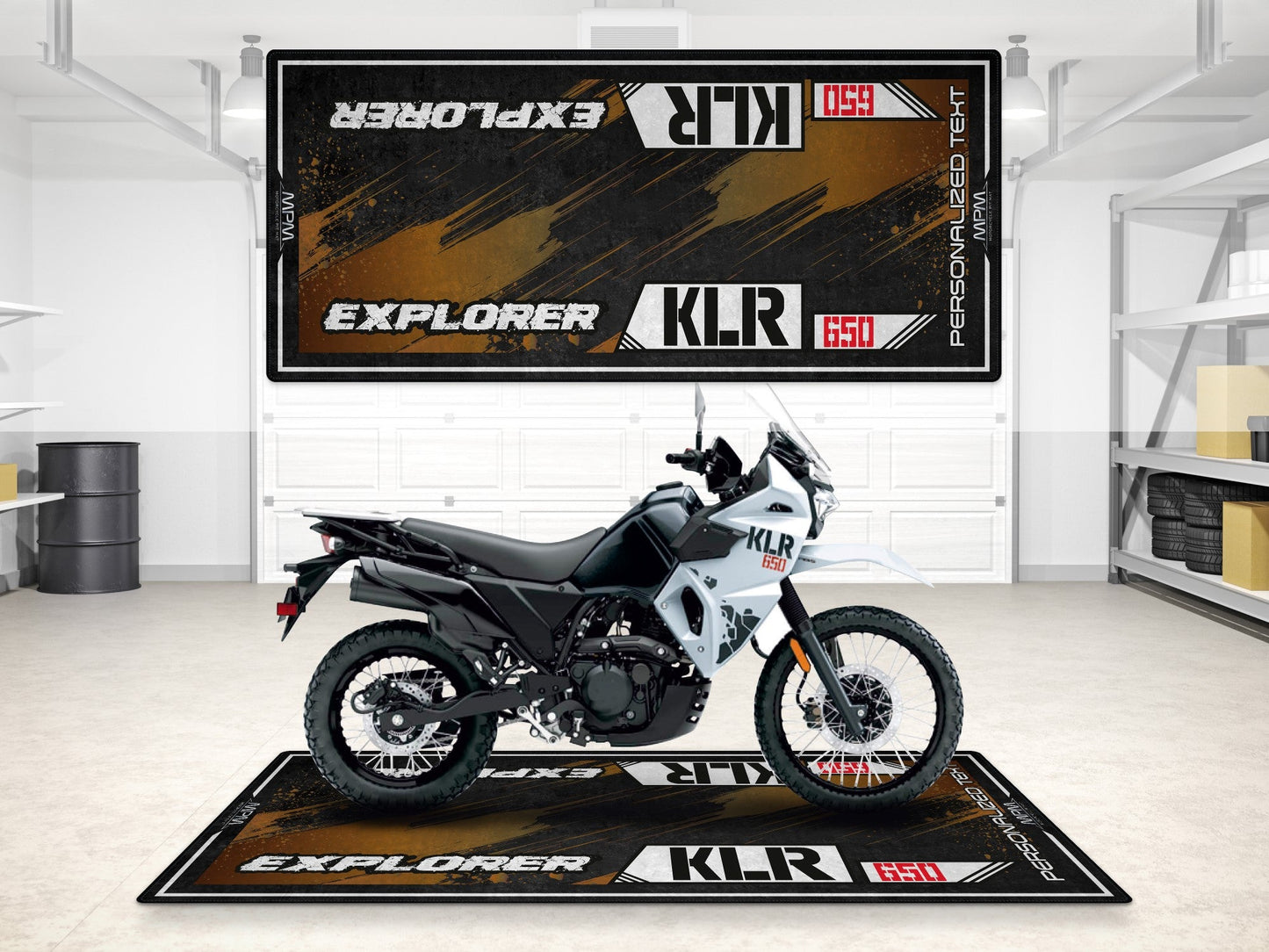 MPM Motorcycle Mat for Kawasaki KLR 650 - MM7431
