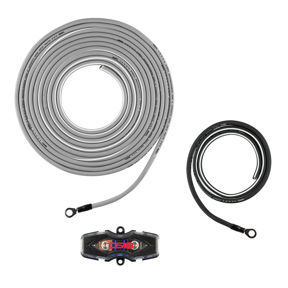 8-GA CCA Amplifier Installation Kit - SILVER