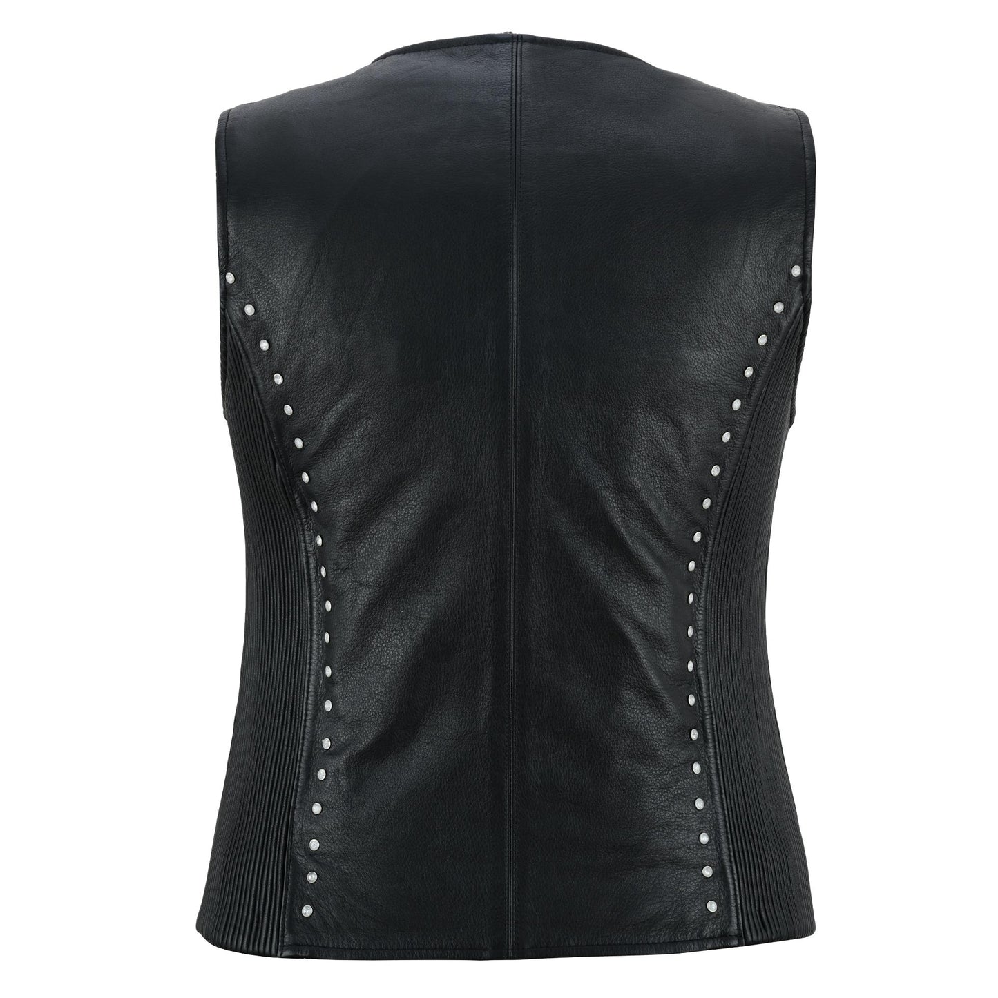Biker Babe Women's Studded Leather Motorcycle Vest