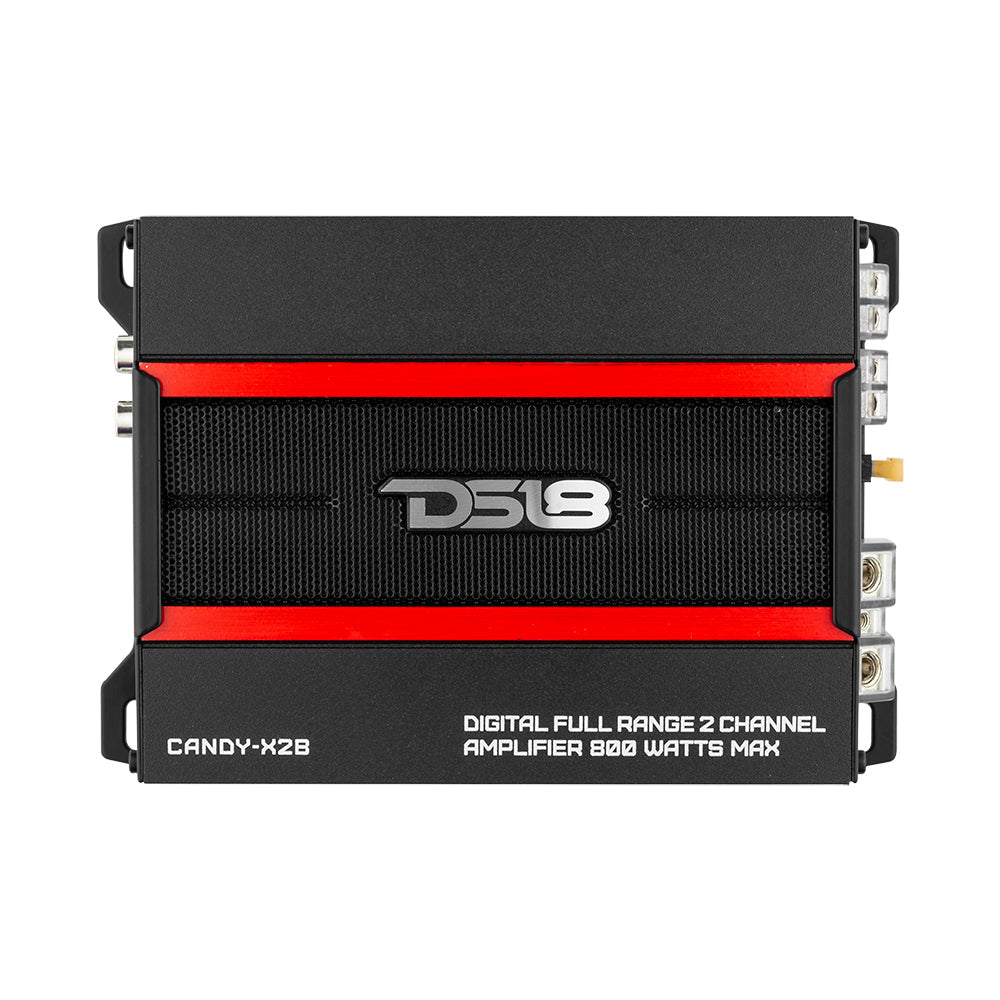 DS18 Golf Cart Package - 2 x 4” Marine Speakers + 1x 2 CH Amplifier + 1 x AMPKIT8 + 1 x ENSBTRC-SQ, BLACK or WHITE.