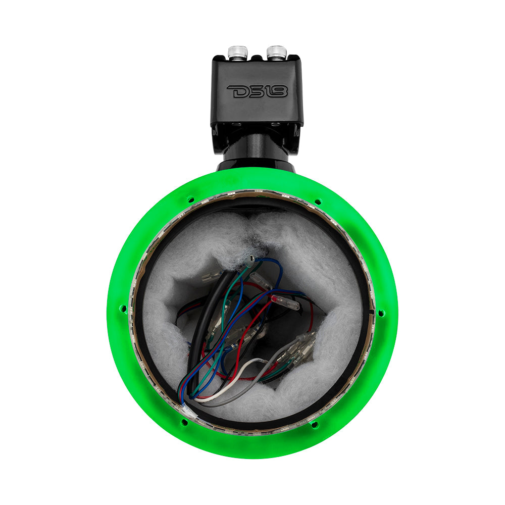 NXL 6.5" Marine and Powersports Empty Tower LED RGB Lights -Black Carbon Fiber