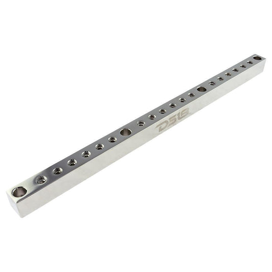 Chrome Plated Distribution Bar Block 3x 1/0-GA and 15 x 2/0-GA Direct Bolt Down Type 19" Long