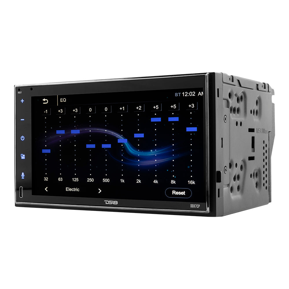 7" Touchscreen Mechless Double-DIN Headunit with Bluetooth, USB, Mirror Link And Car play