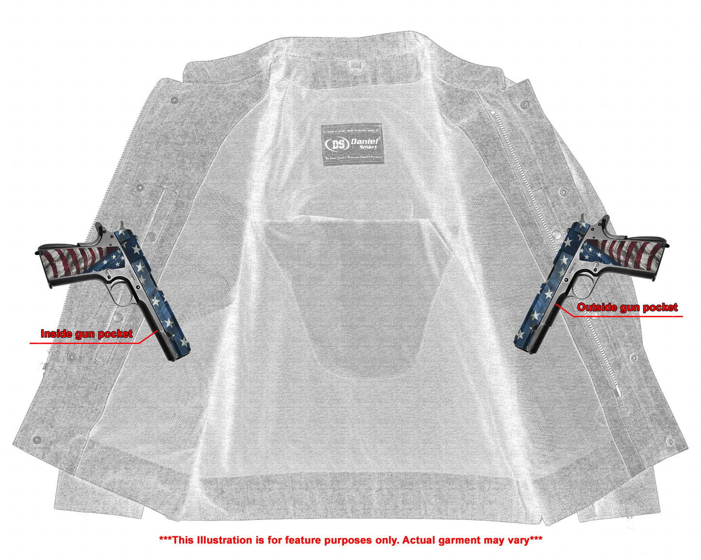 Mens Rough Rub-Off Denim Jacket