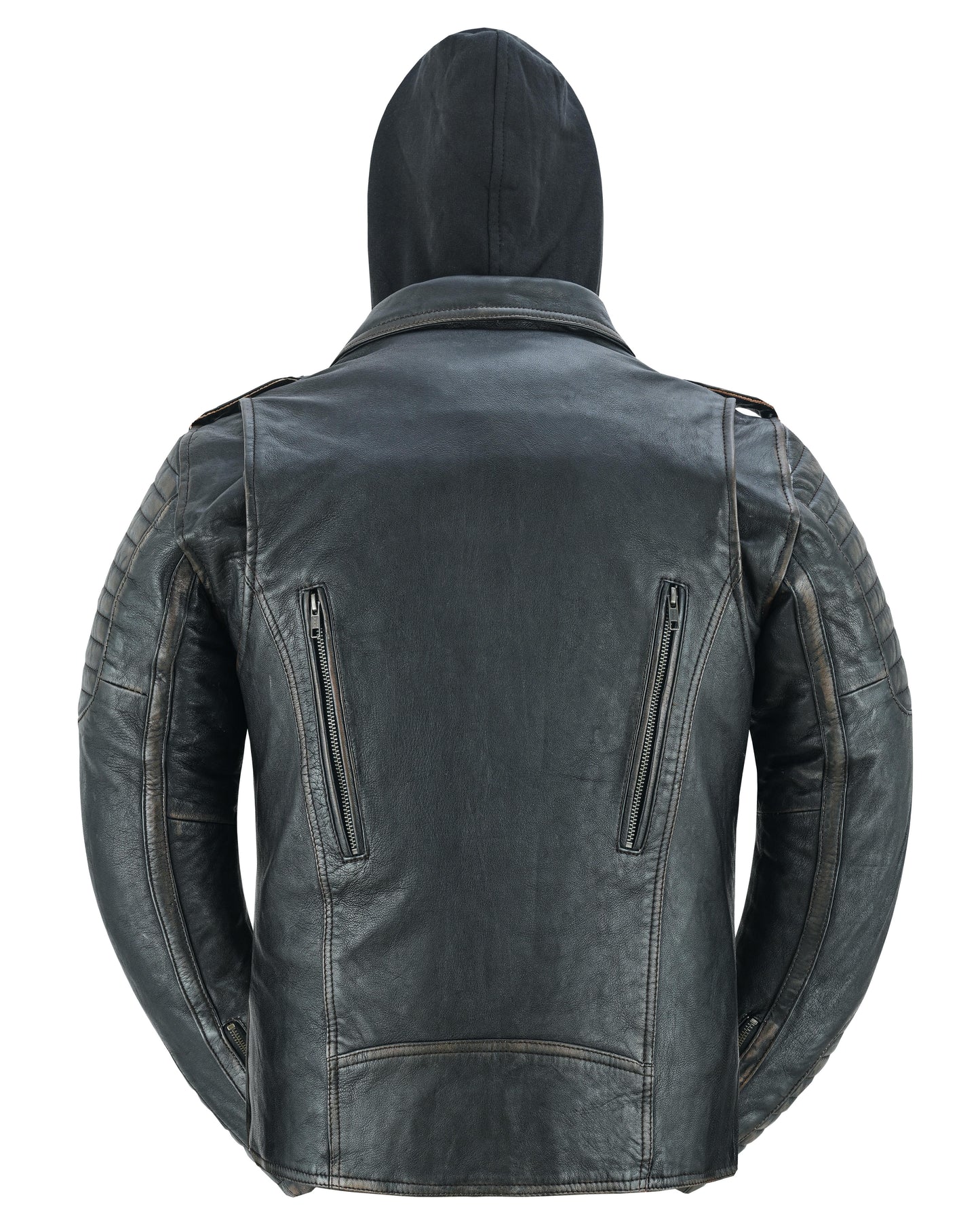 Women's Lightweight Drum Dyed Distressed Naked Lambskin M/C Jac