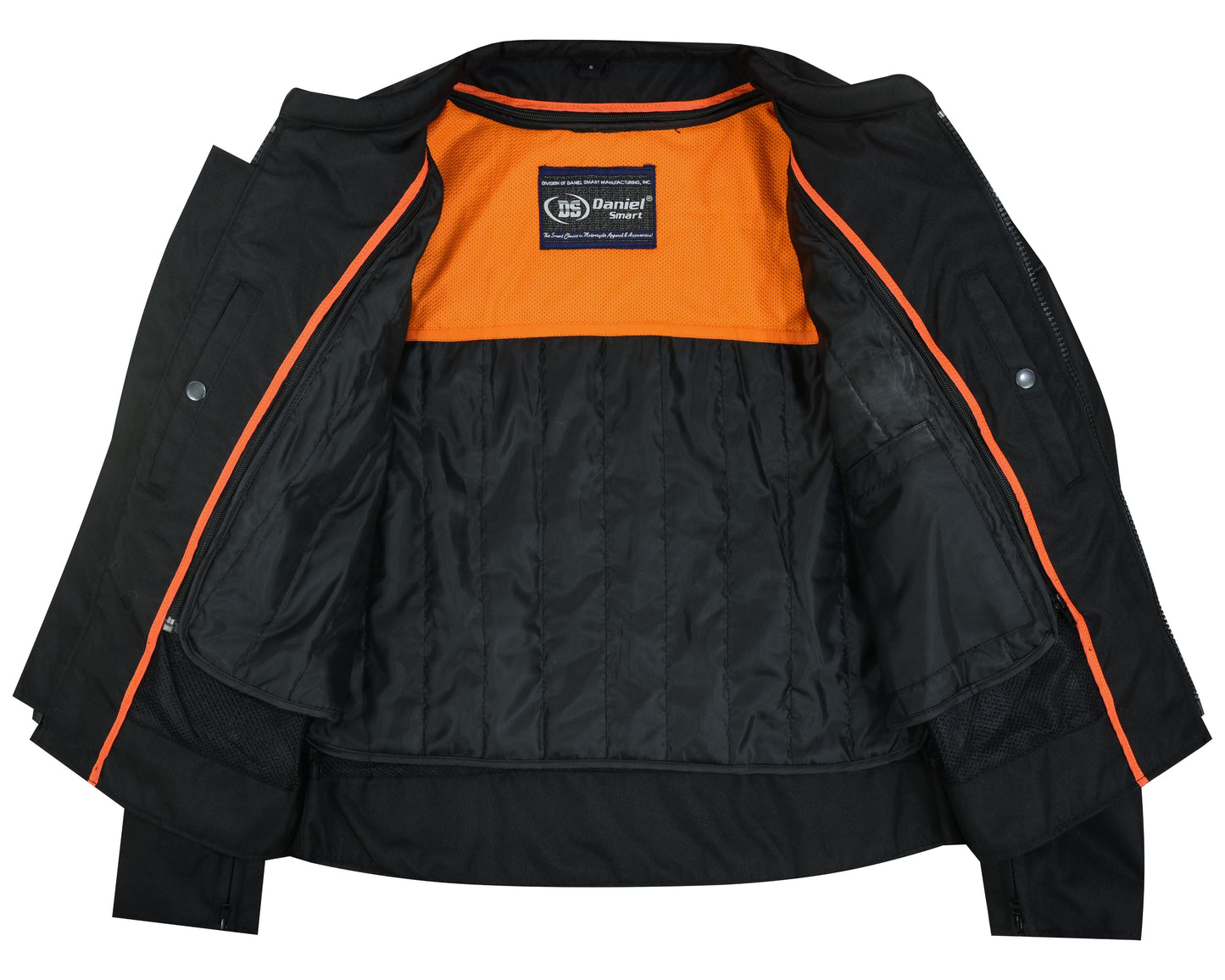 All-Season Men's Textile  Motorcycle Jacket with Reflective Stripes