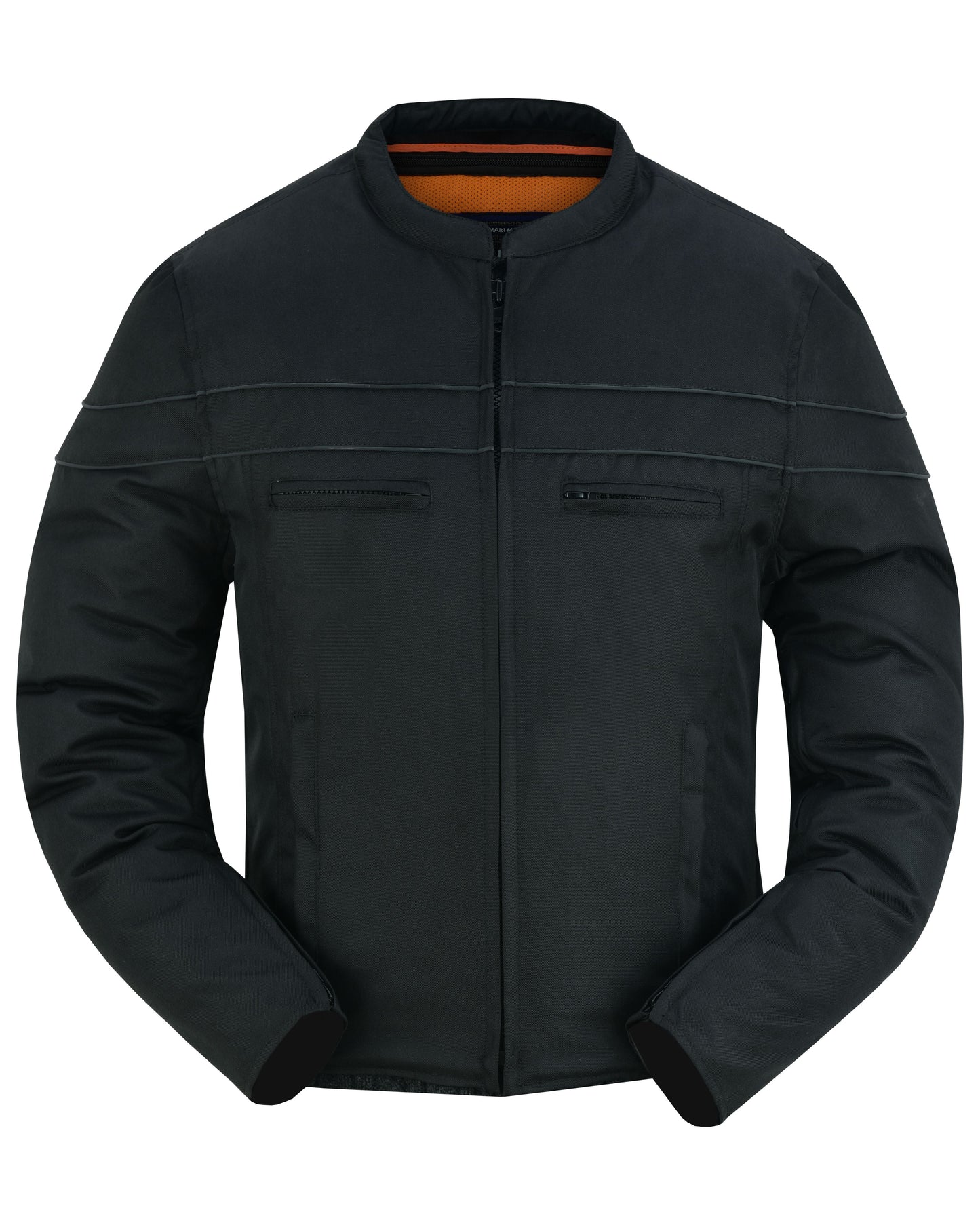 All-Season Men's Textile  Motorcycle Jacket with Reflective Stripes