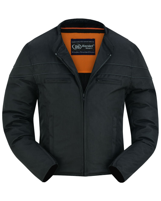 All-Season Men's Textile  Motorcycle Jacket with Reflective Stripes