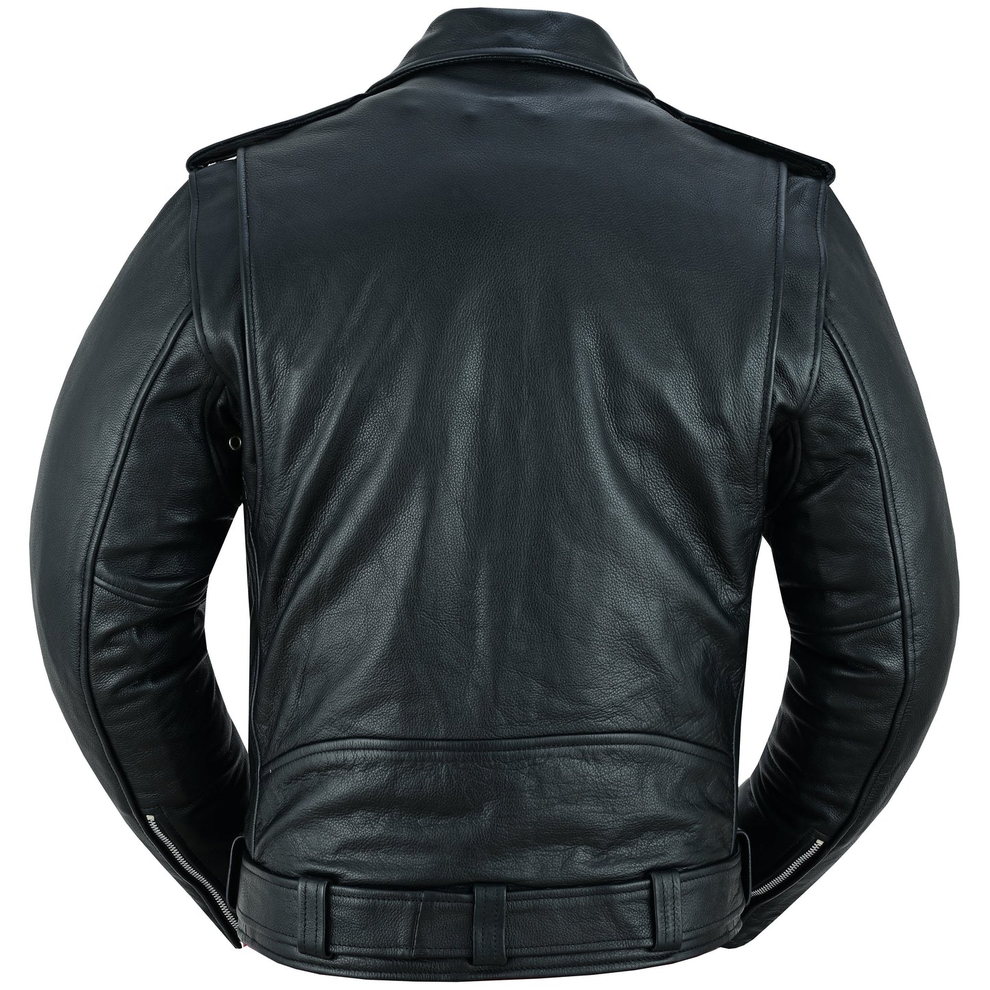 Men's Premium Classic Plain Side Police Style Jacket - Black