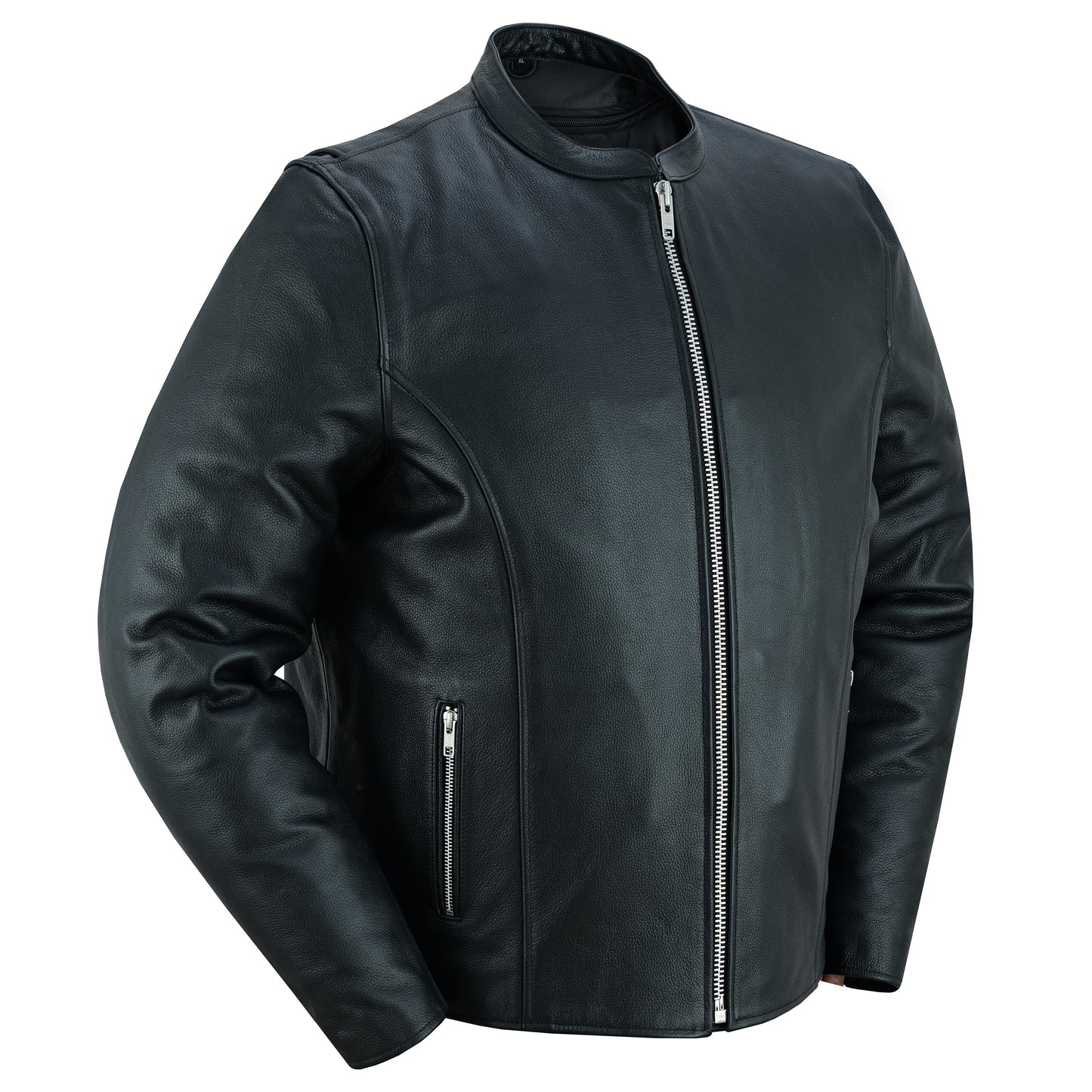 Men's Classic Black Scooter Leather Jacket