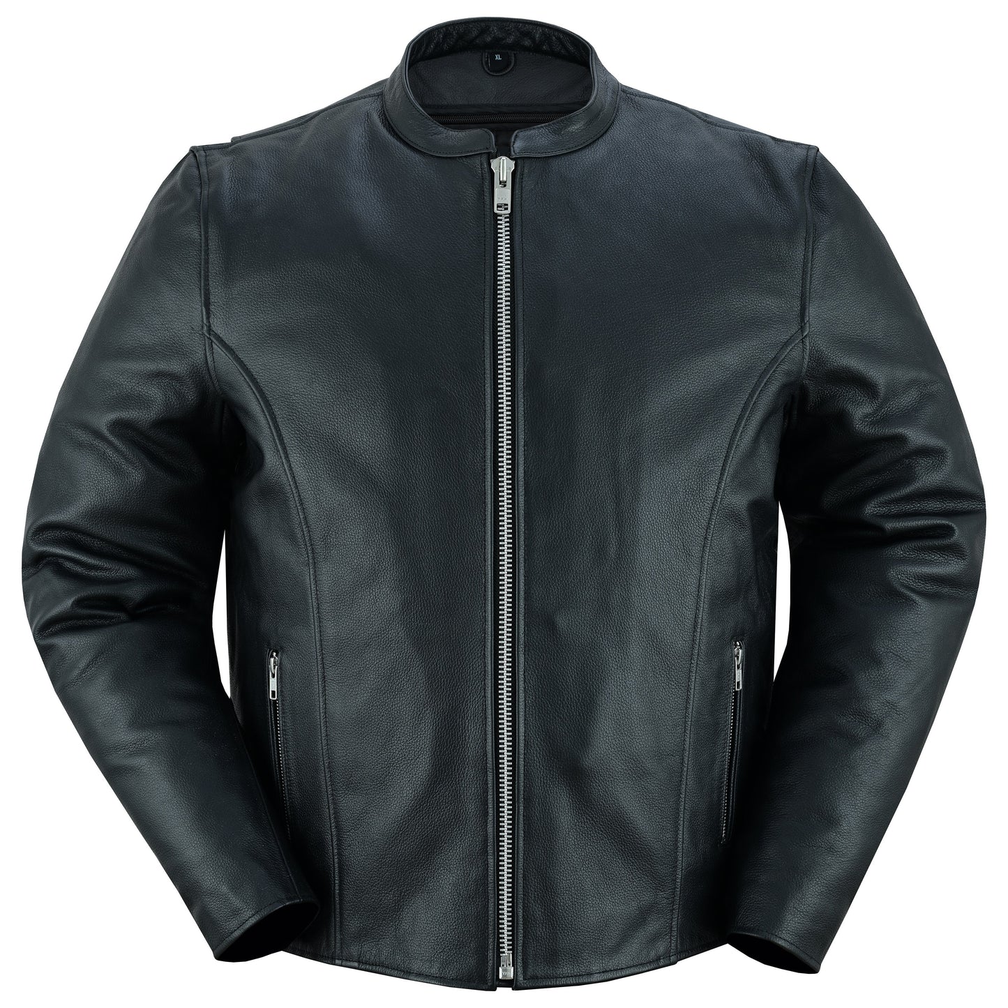 Men's Classic Black Scooter Leather Jacket