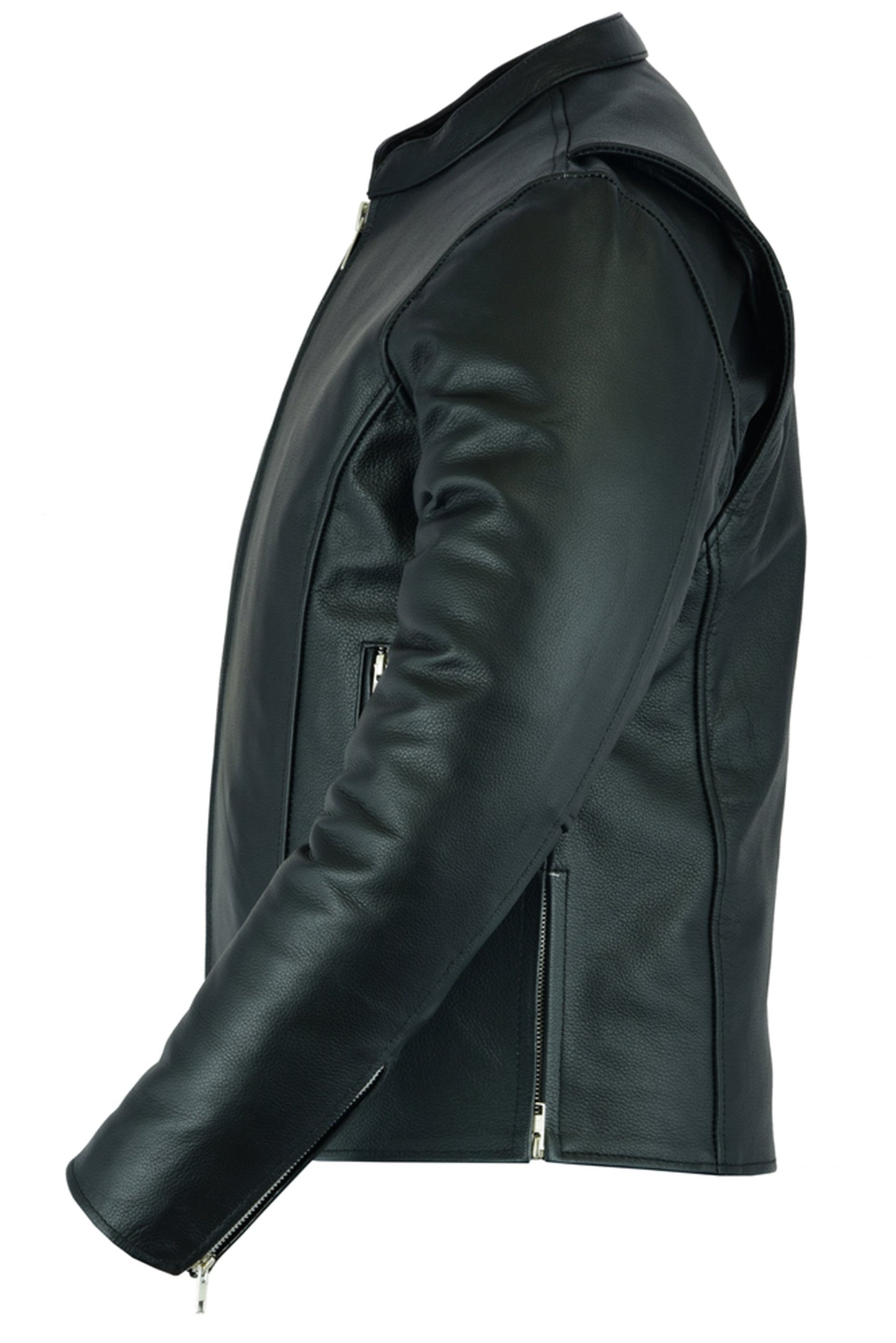 Men's Classic Black Scooter Leather Jacket