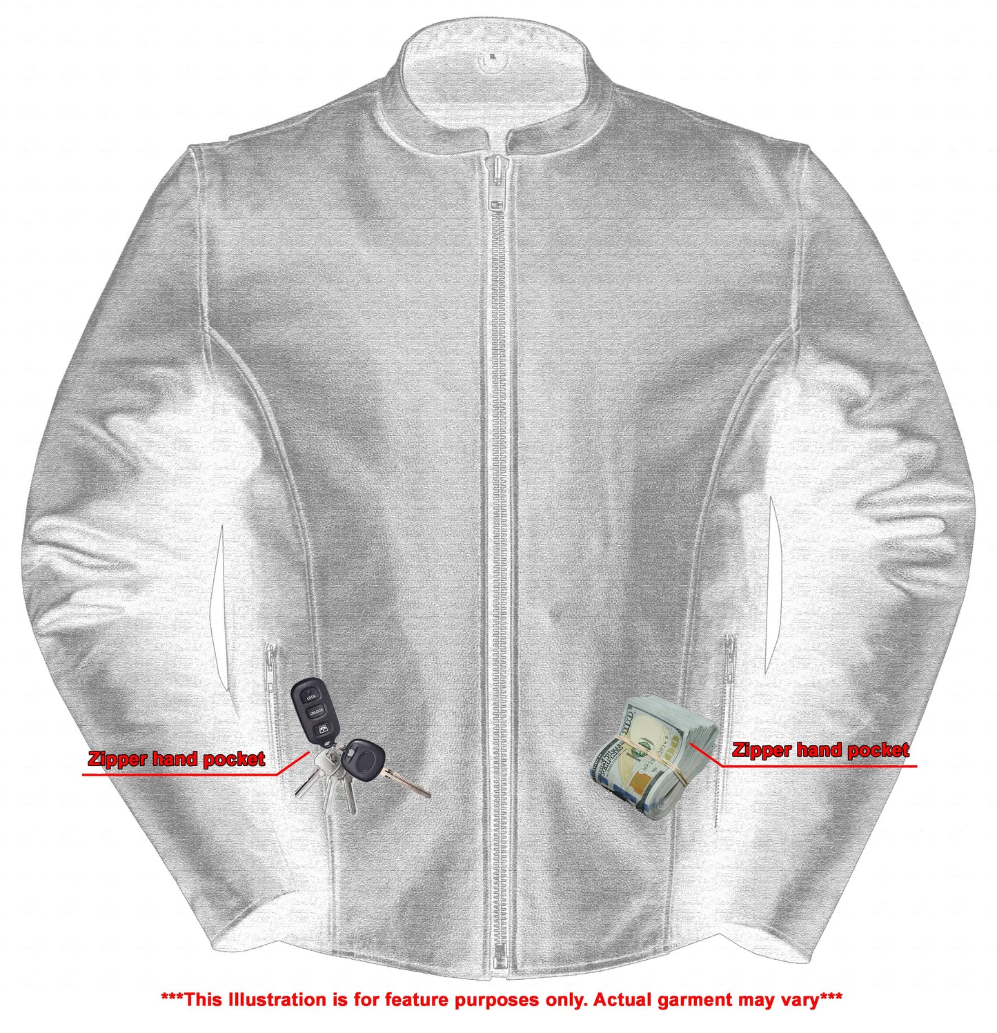 Men's Classic Black Scooter Leather Jacket