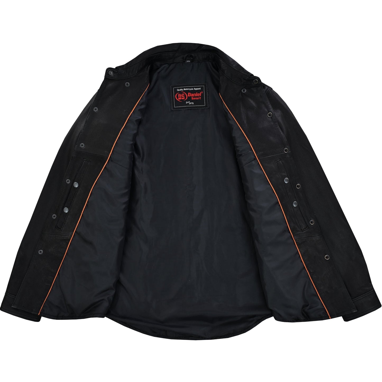 Men's Premium Lightweight  Black Leather Shirt