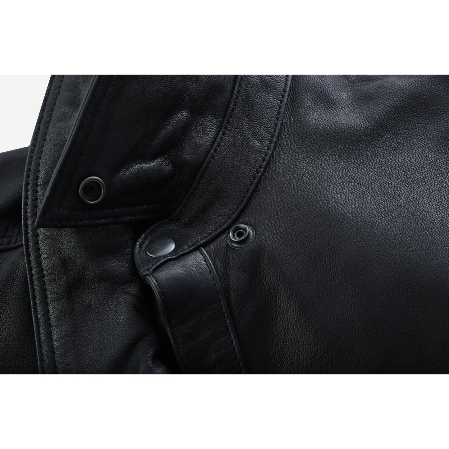 Men's Premium Lightweight  Black Leather Shirt