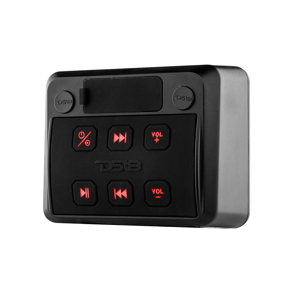 DS18 Golf Cart Package - 2 x 4” Marine Speakers + 1x 2 CH Amplifier + 1 x AMPKIT8 + 1 x ENSBTRC-SQ, BLACK or WHITE.