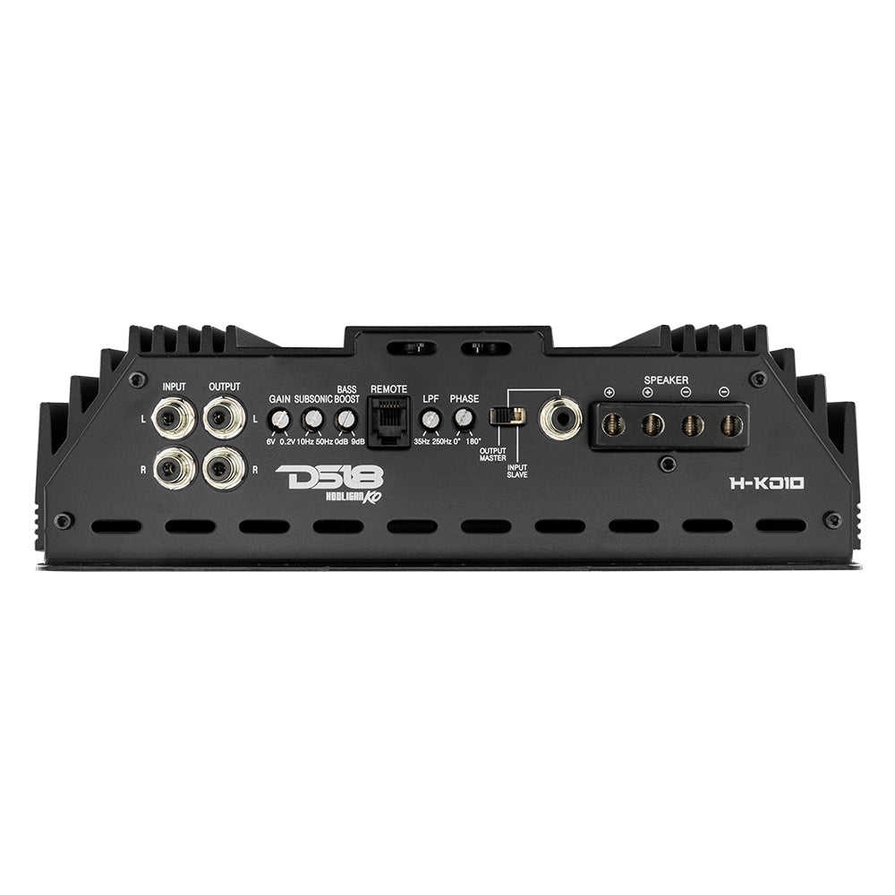 HOOLIGAN KO Black 1-Channel Amplifier with Voltmeter 10000 Watts Rms @ 1-Ohm Made In Korea