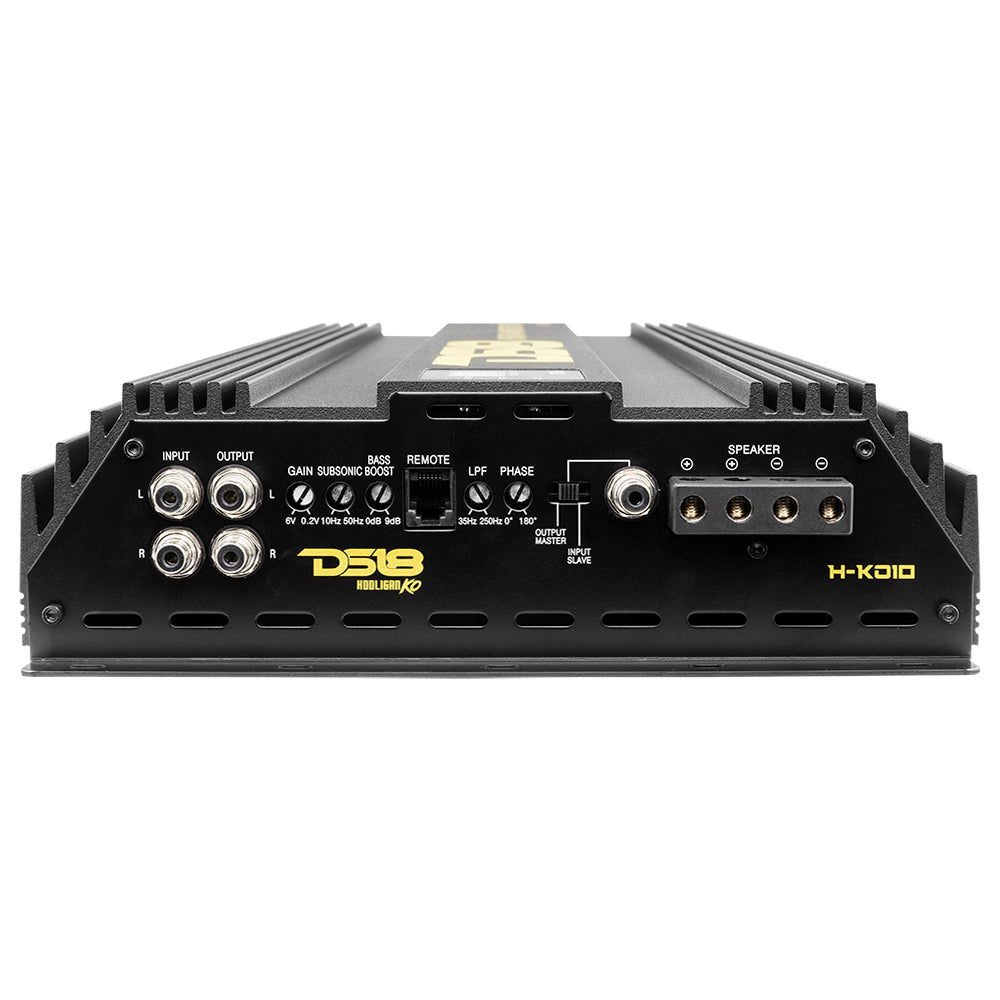 HOOLIGAN KO Gold 1-Channel Amplifier with Voltmeter 10000 Watts Rms @ 1-Ohm Made In Korea
