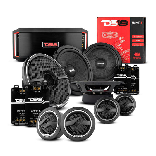 DS18 2008-2019 Honda Accord Front and Back Doors Speakers Better Upgrade/Replacement Package 1600 Watts