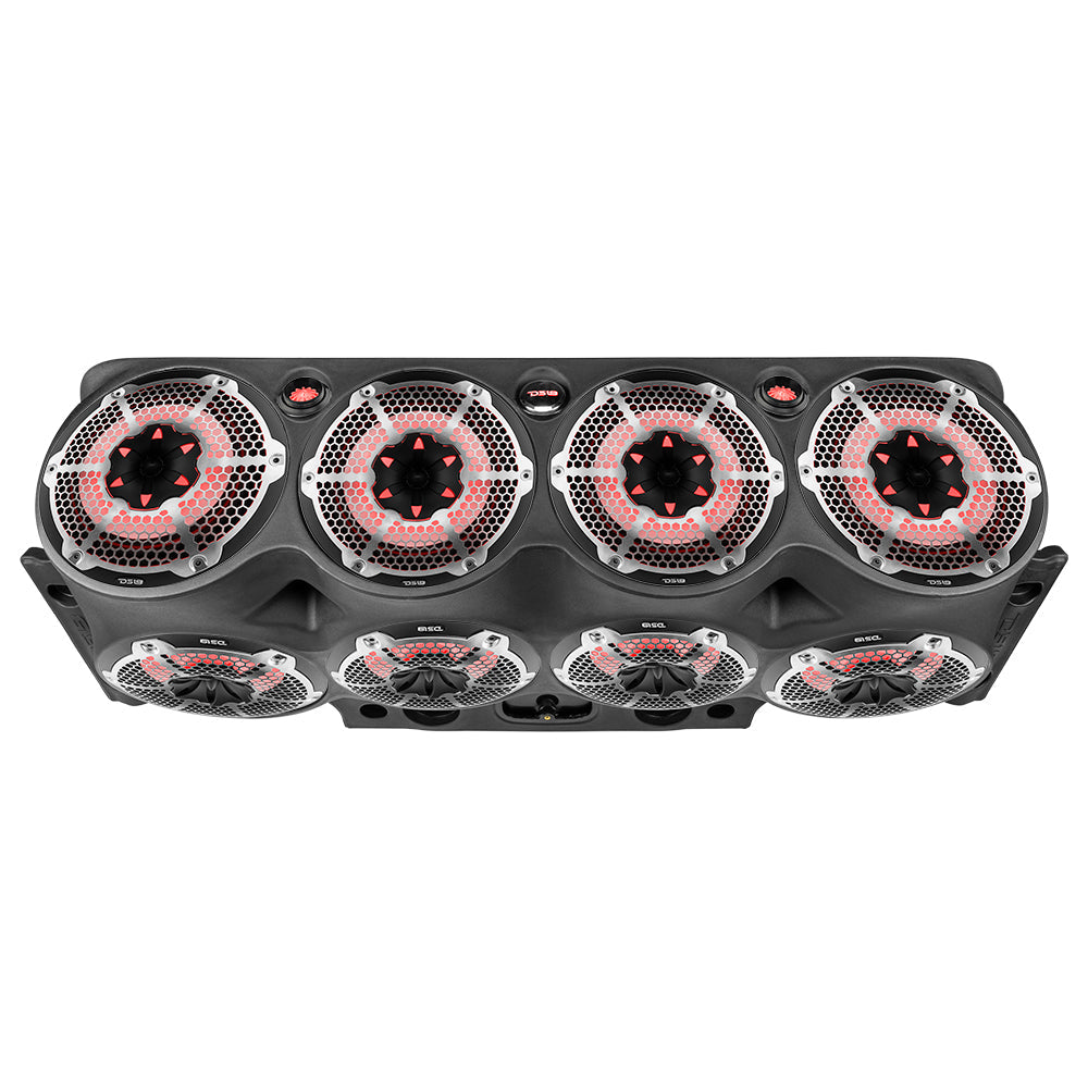 Jeep JK/JKU Overhead Bar System Fits 8 X 10" Speakers, 2 X 2.3" tweeters and 2 X 1 " Drivers -Black