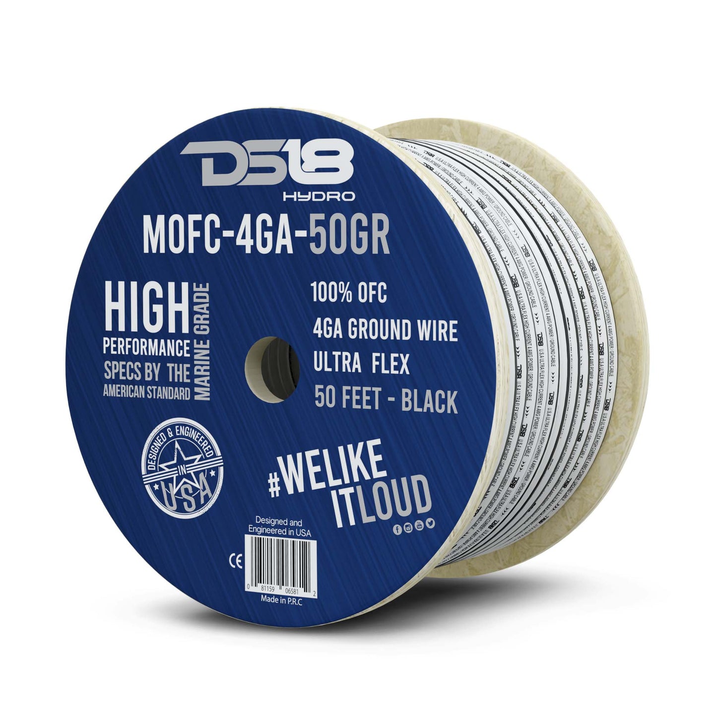 4-GA Marine Grade Tinned 100% Copper OFC Ground Wire -50 Feet