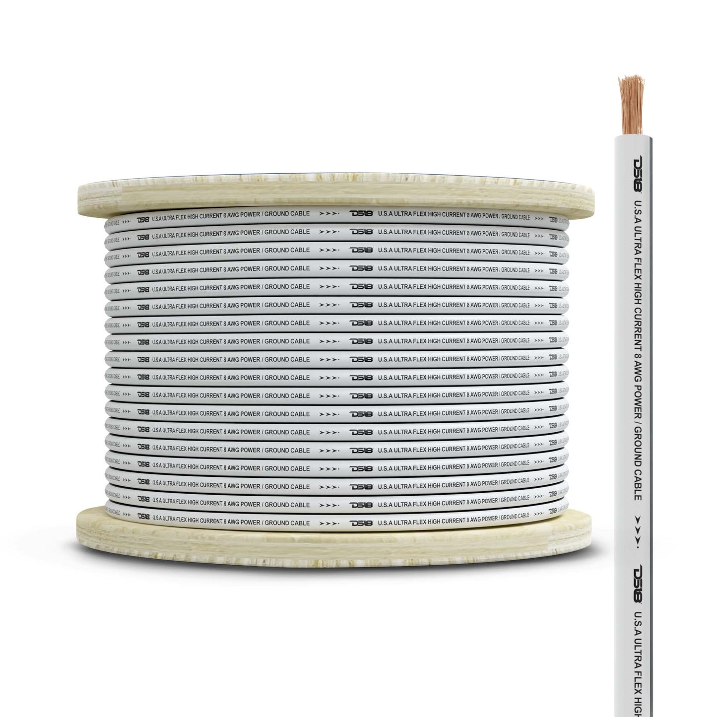 8-GA Marine Grade Tinned 100% Copper OFC Ground Wire -100 Feet