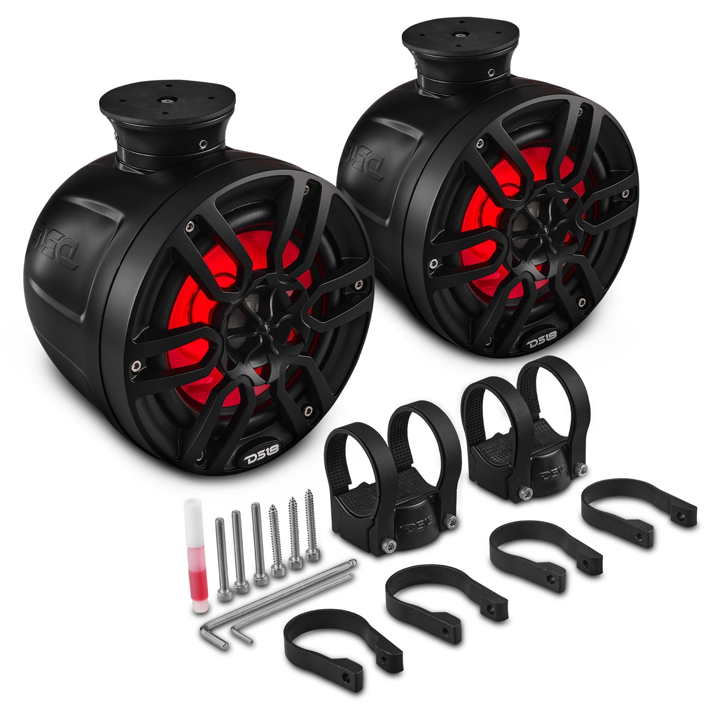 NXL 6.5" Pod 300w Speaker with Integrated RGB LED Lights (Pair) - Perfect For Jet Skis