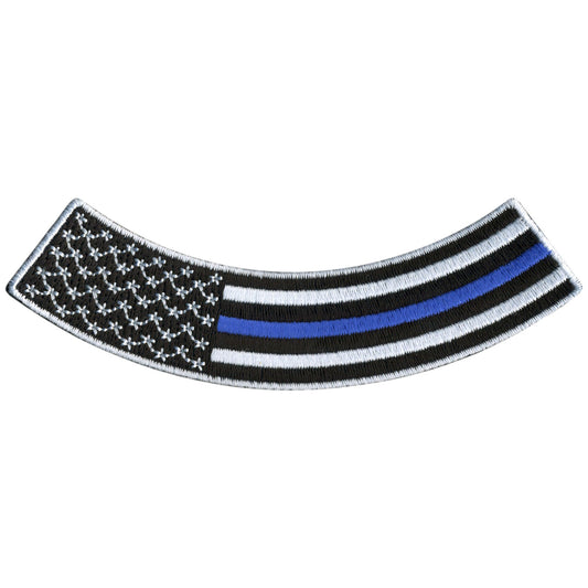 Hot Leathers Thin Blue Line 4” X 1” Bottom Rocker Patch