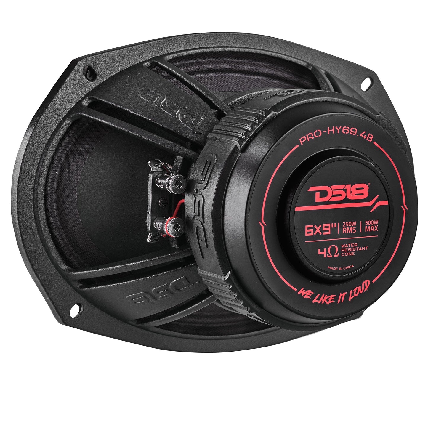 PRO 6x9" Water Resistant Hybrid Mid-Range Loudspeaker with Built-in Driver 250 Watts Rms 4-Ohm