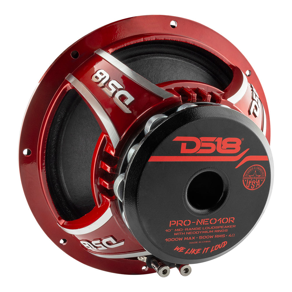 PRO 10" Neodymium Mid-Bass Loudspeaker 500 Watts Rms 4-Ohm