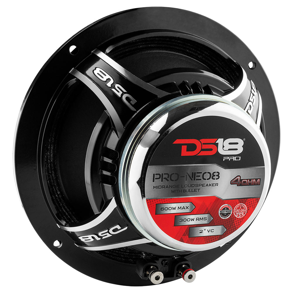 PRO 8" Neodymium Mid-Range Bullet Loudspeaker 300 Watts Rms 4-Ohm